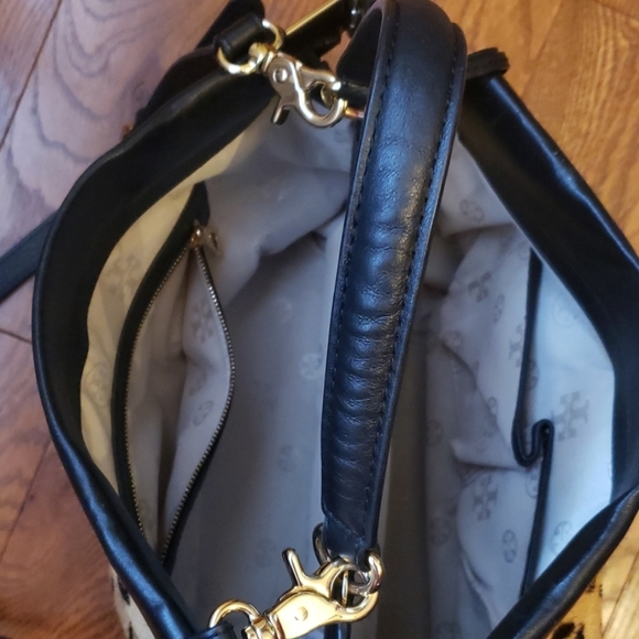 TORY BURCH cheetah Pricilla leather satchel. - Picture 3 of 8